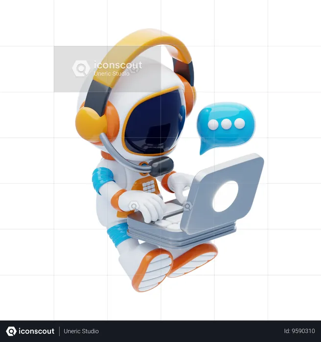 Atronaut Communication  3D Icon