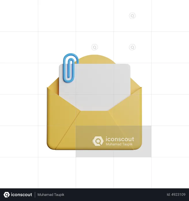 Attach Mail  3D Icon