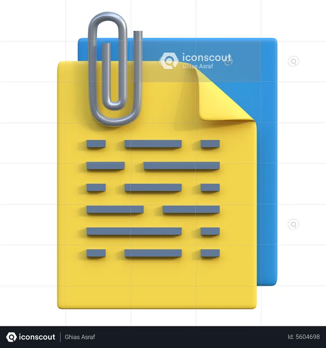 Attach Notes  3D Icon