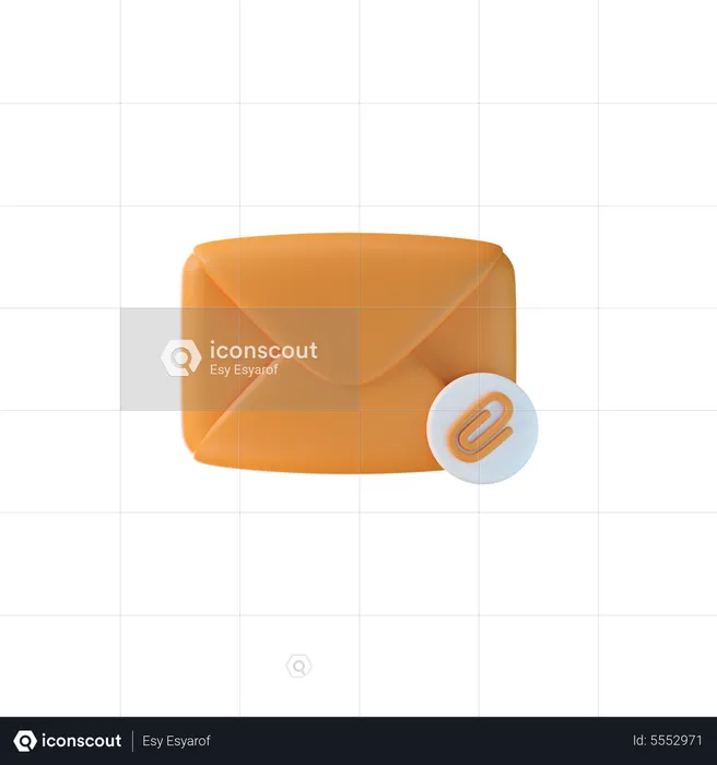 Attachment Mail  3D Icon