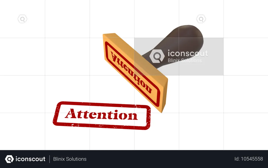 Attention  3D Icon