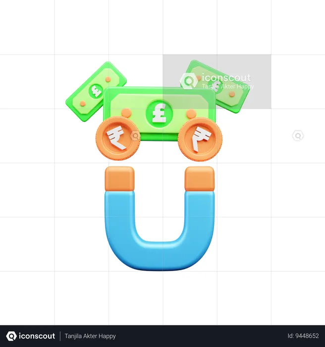 Attract Money  3D Icon