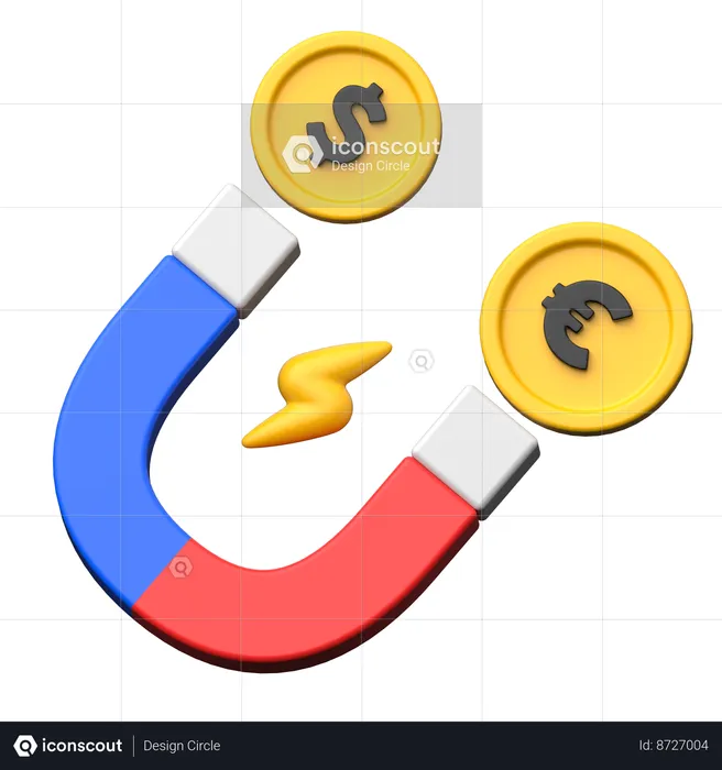 Attracting Money  3D Icon