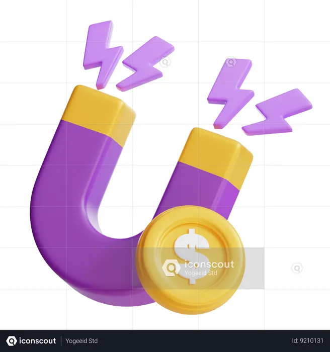 Attracting Money  3D Icon