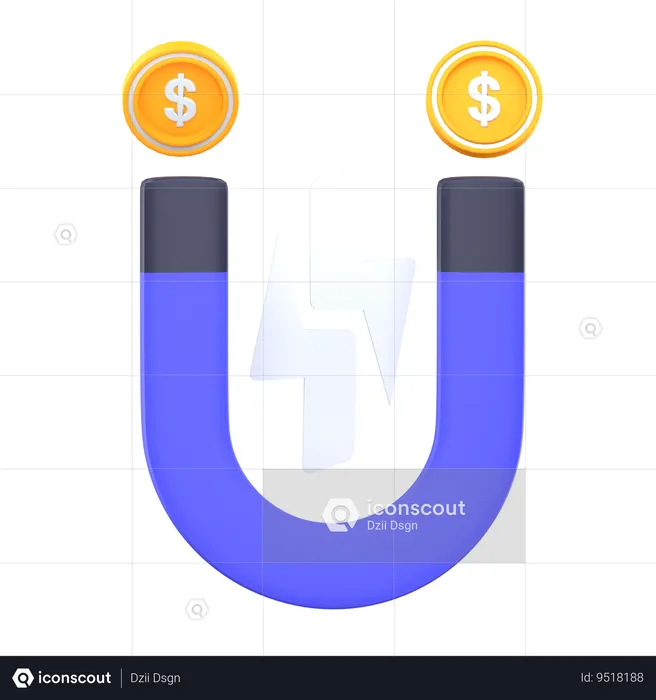 Attracting Money  3D Icon