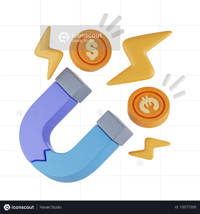 Attracting Money  3D Icon