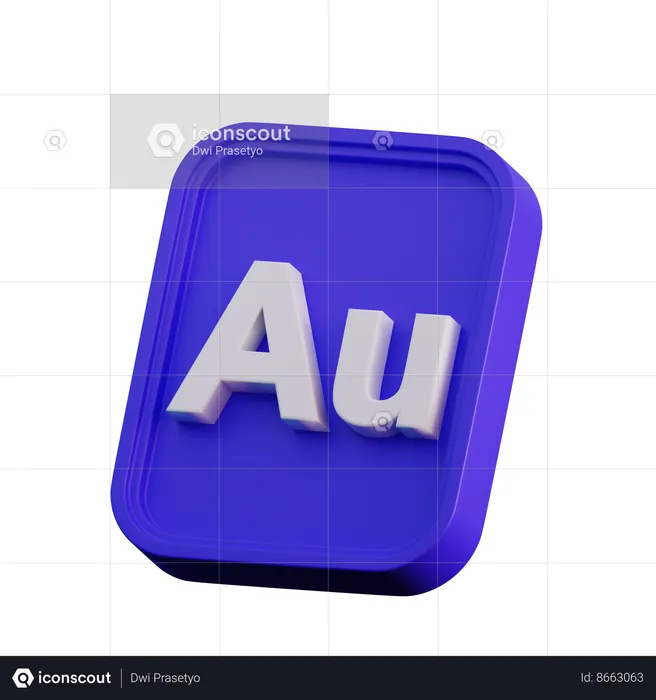 Au File  3D Icon