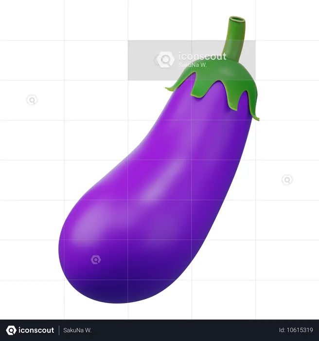 Aubergine  3D Icon