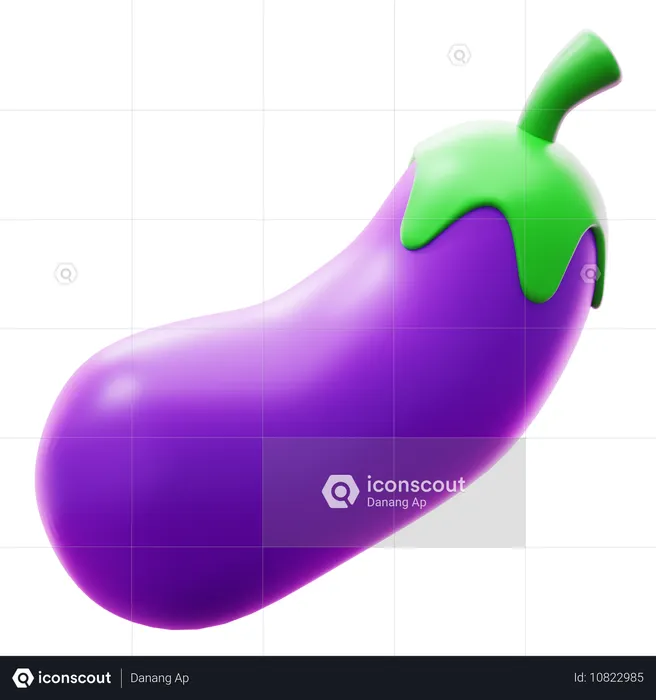 Aubergine  3D Icon