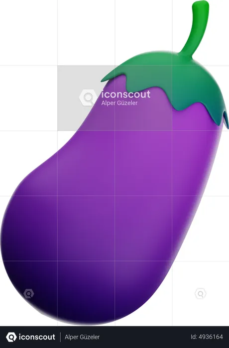 Aubergine  3D Icon