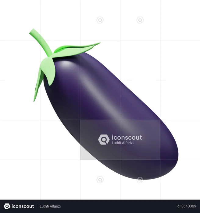 Aubergine  3D Illustration
