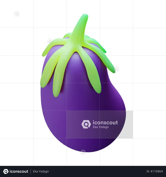 Aubergine  3D Illustration