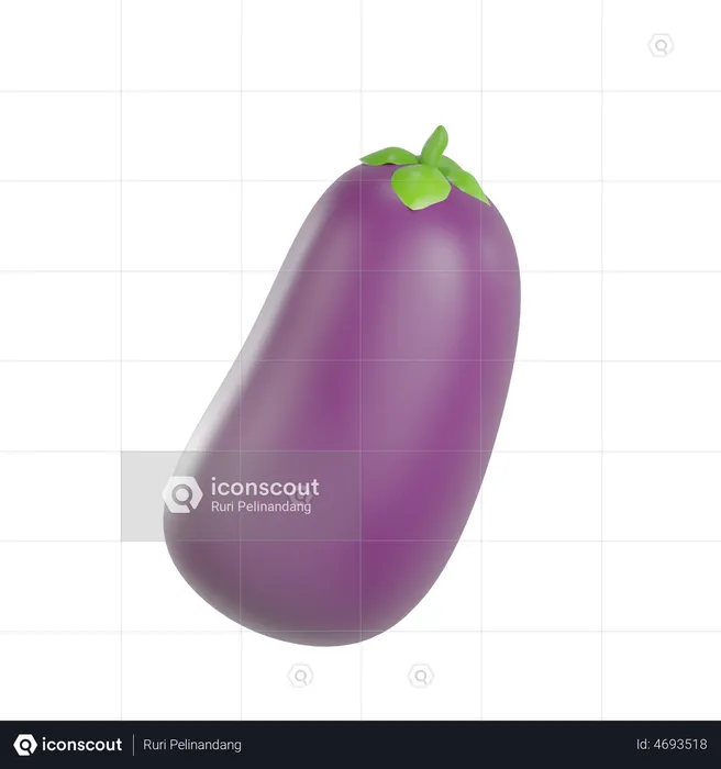 Aubergine  3D Illustration