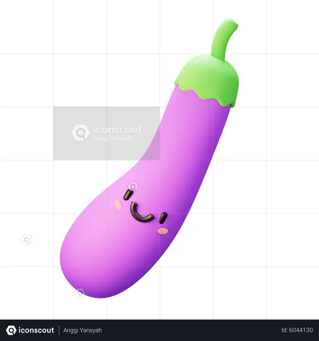 Aubergine  3D Icon