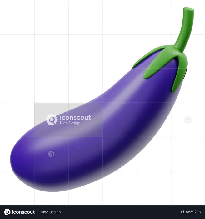 Aubergine  3D Icon