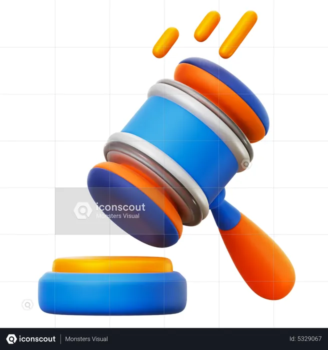 Auction Hammer  3D Icon