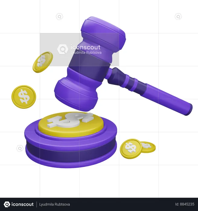 Auction Law  3D Icon