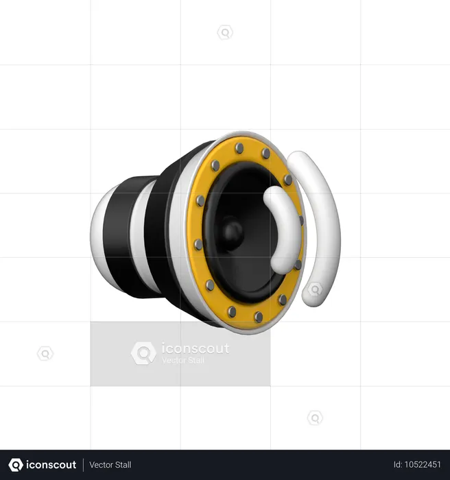 Audio  3D Icon