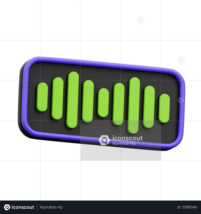 Audio  3D Icon