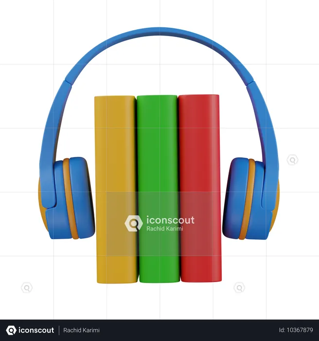 Audio book 2  3D Icon