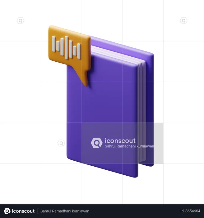 Audio book  3D Icon