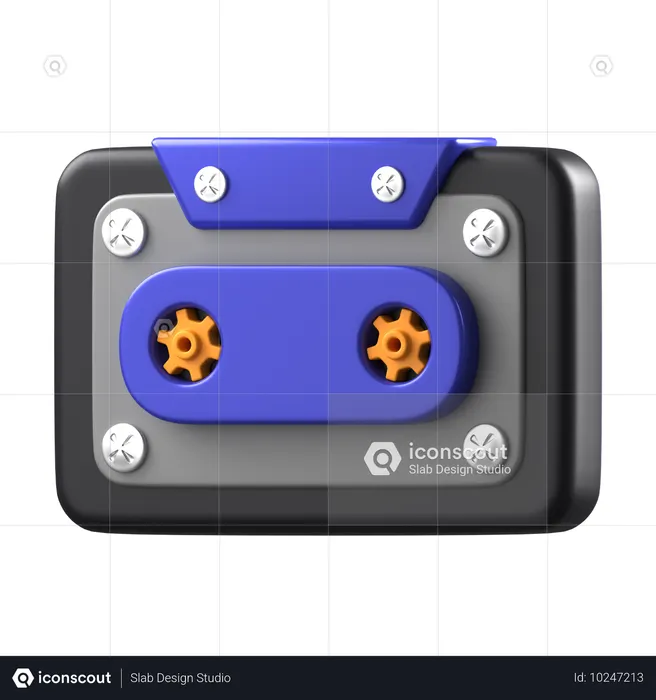 オーディオカセット  3D Icon