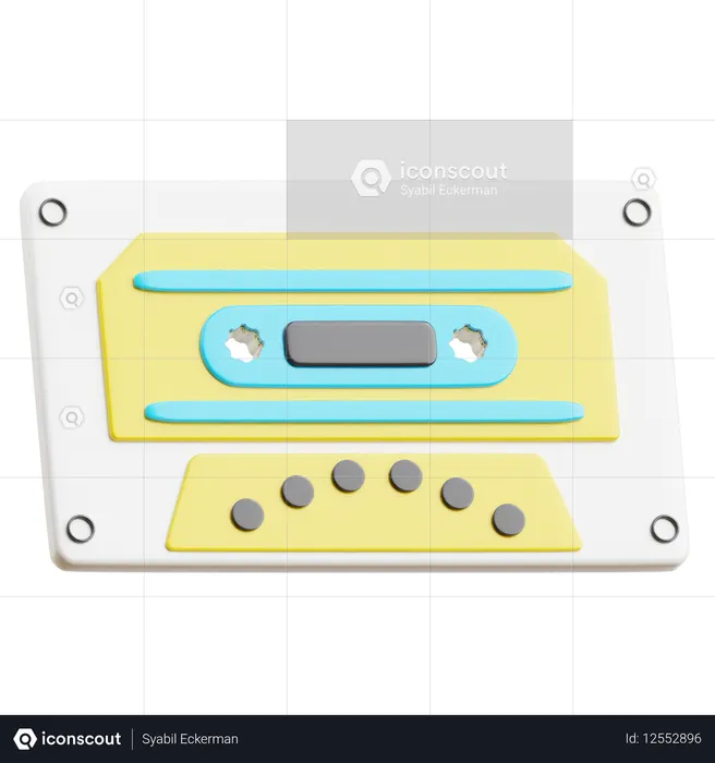 オーディオカセット  3D Icon