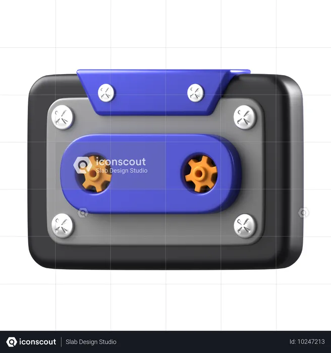 Audio Cassette  3D Icon