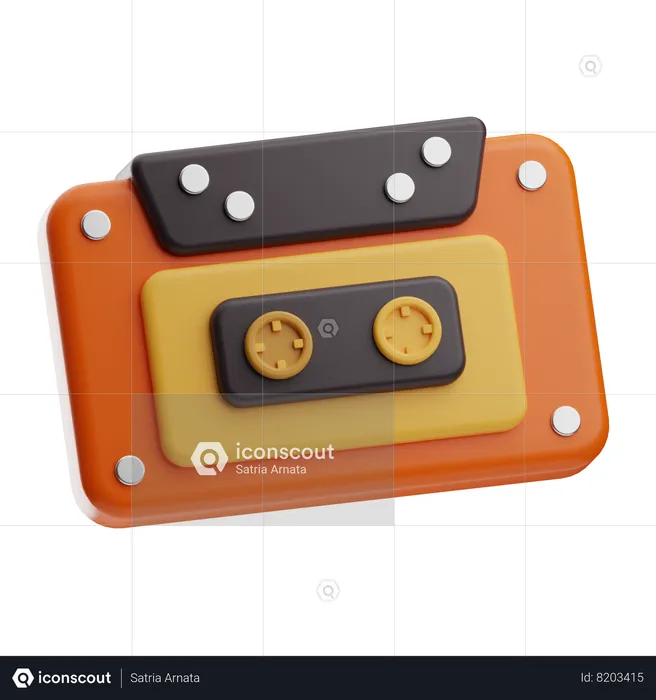 Audio Cassette  3D Icon