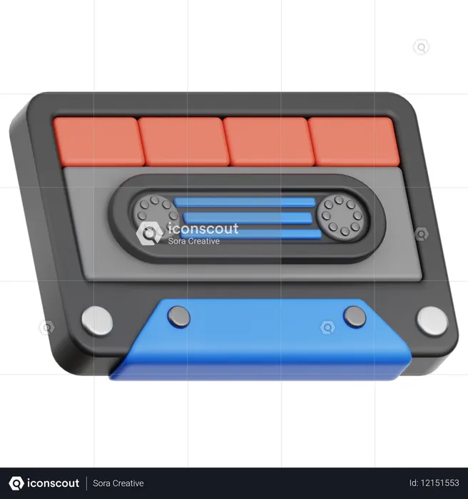 Audio Cassette  3D Icon
