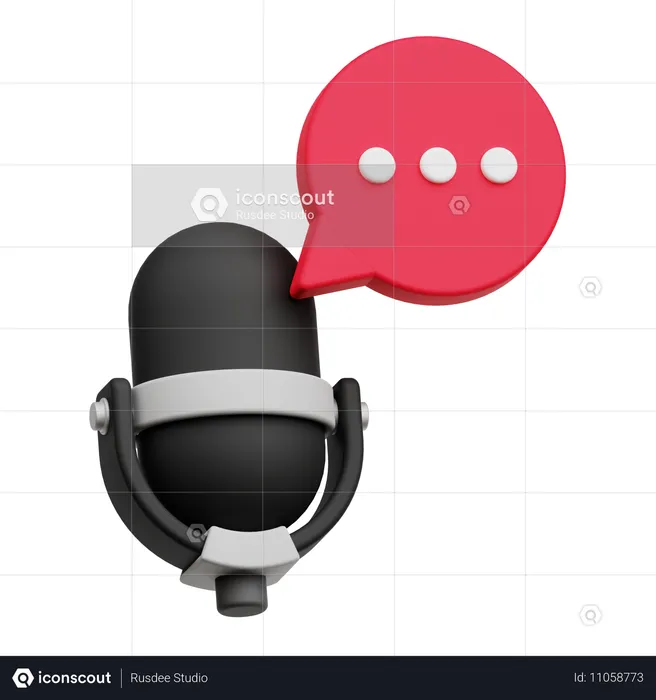 Conversation audio  3D Icon