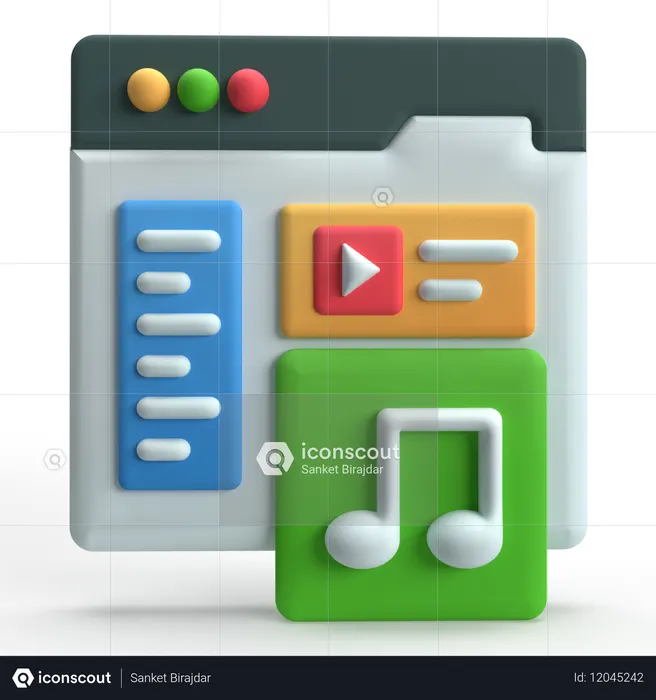 Audio Editing  3D Icon