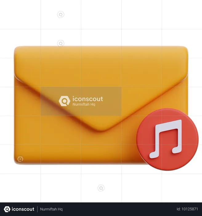 Audio Email  3D Icon