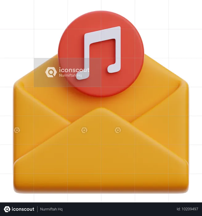 Audio Email  3D Icon