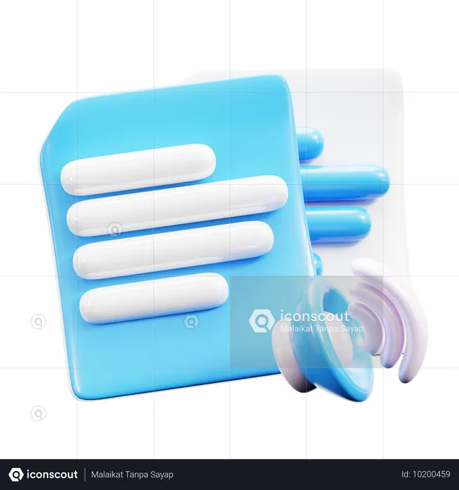 Audio file  3D Icon