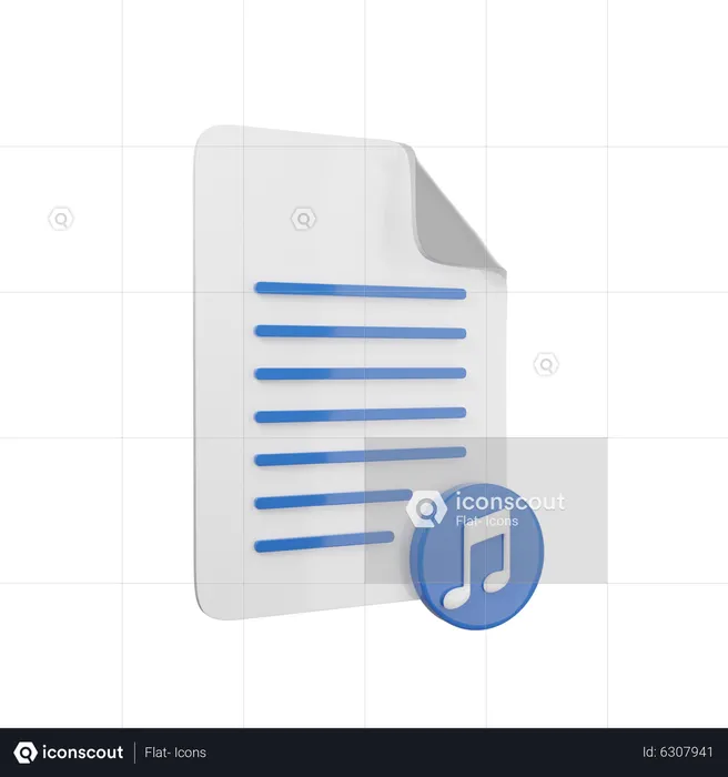 Audio File  3D Icon