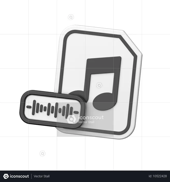 Audio File  3D Icon
