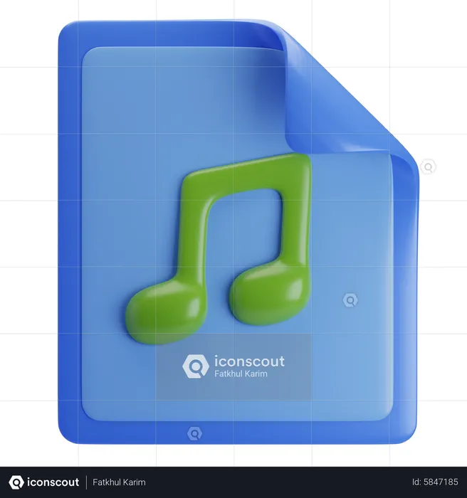 Audio file  3D Icon
