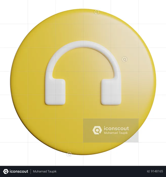 Audio Headset  3D Icon
