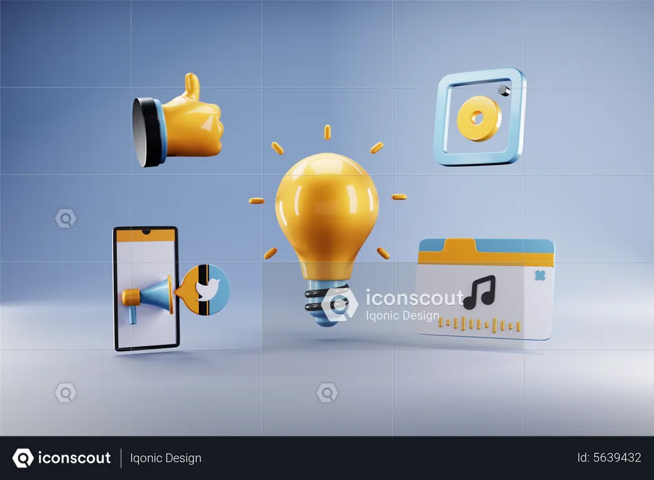 Audio Marketing  3D Icon