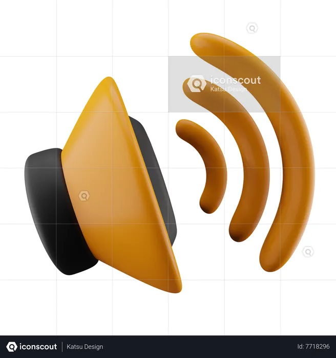 Sonido de audio  3D Icon