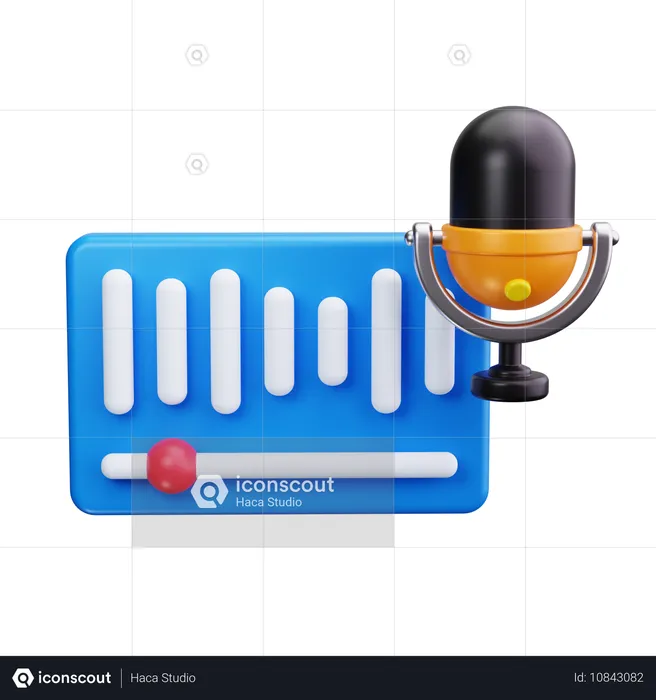 Audio waves  3D Icon