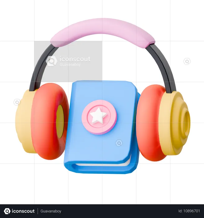 Audio libro  3D Icon