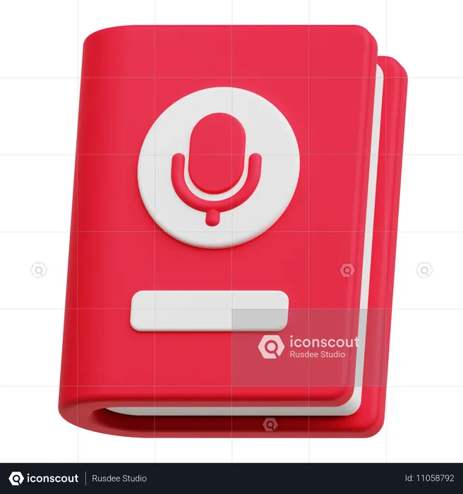 Audio libro  3D Icon