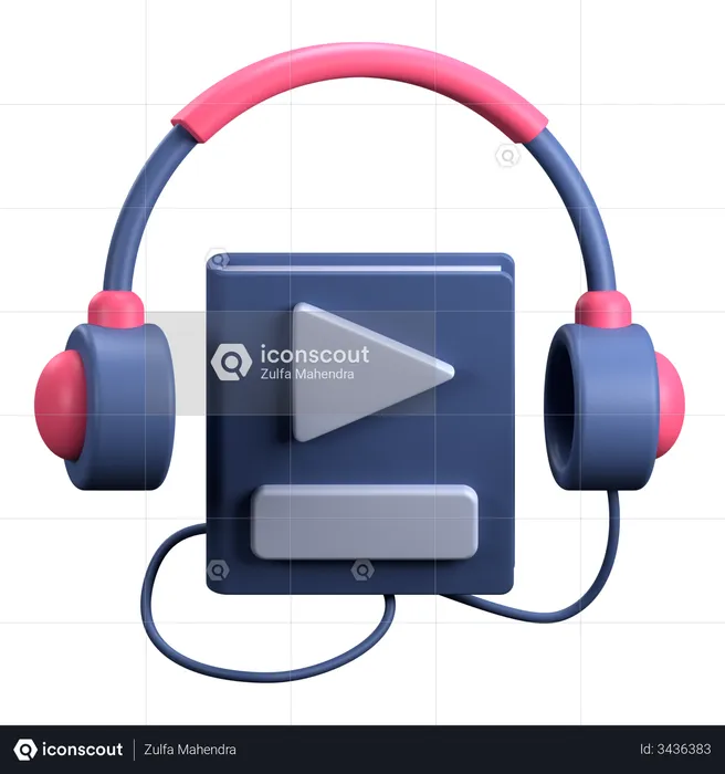 Audio libro  3D Illustration