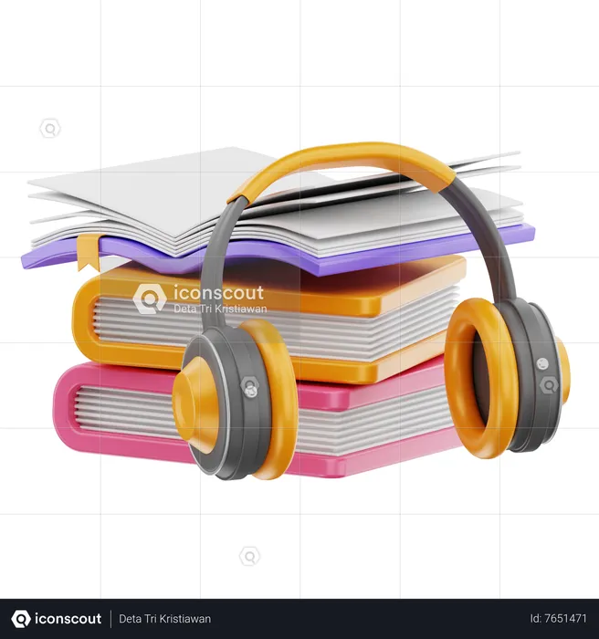 Audio libro  3D Icon