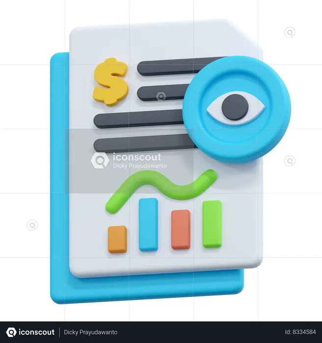 Audit  3D Icon