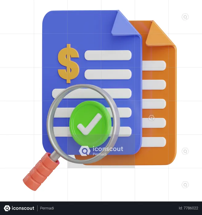 Audit  3D Icon