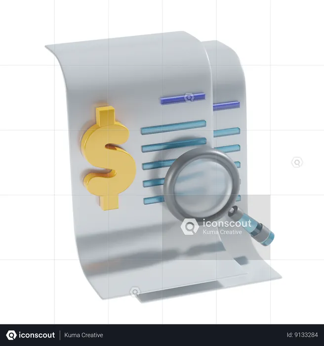 Audit financier  3D Icon