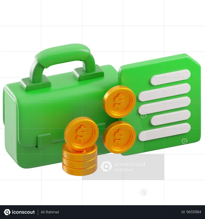 Audit financier  3D Icon